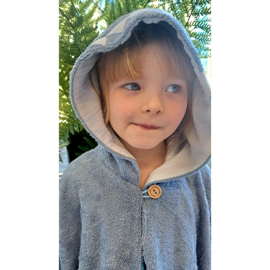 Short-Sleeve Poncho SHARK - For KIDS (Size 122-150)