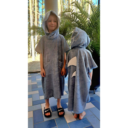 Short-Sleeve Poncho SHARK - For TODDLERS (Size 82/86-116)