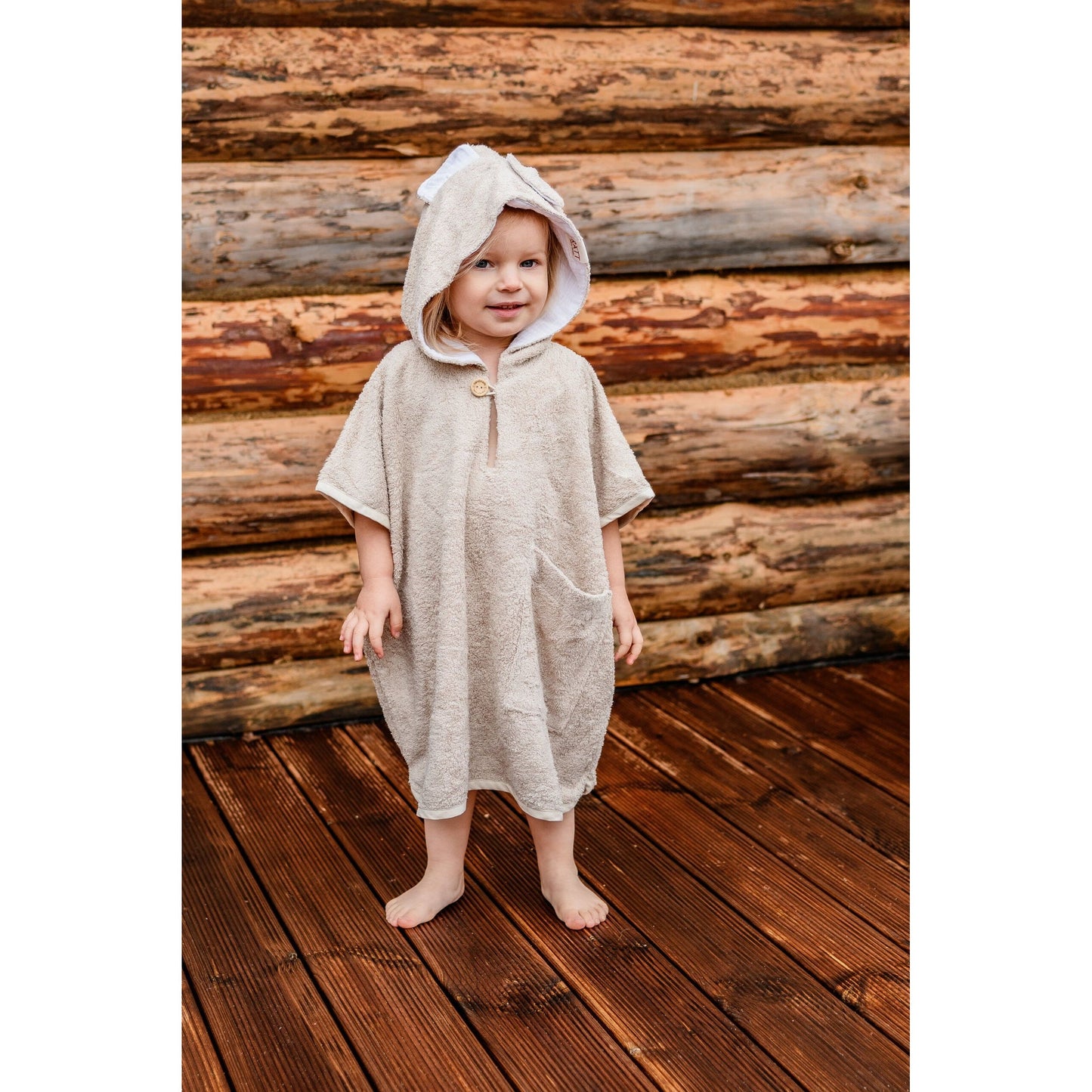 Short-Sleeve Poncho TEDDY - For TODDLERS (Size 82/86-116)