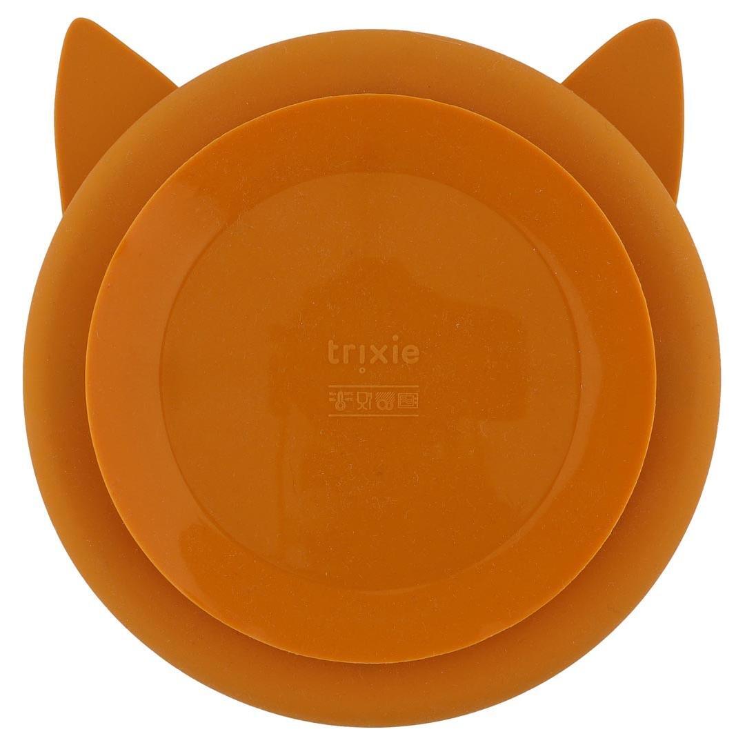 Silicone Divided Suction Plate for Kids - Mr. Fox