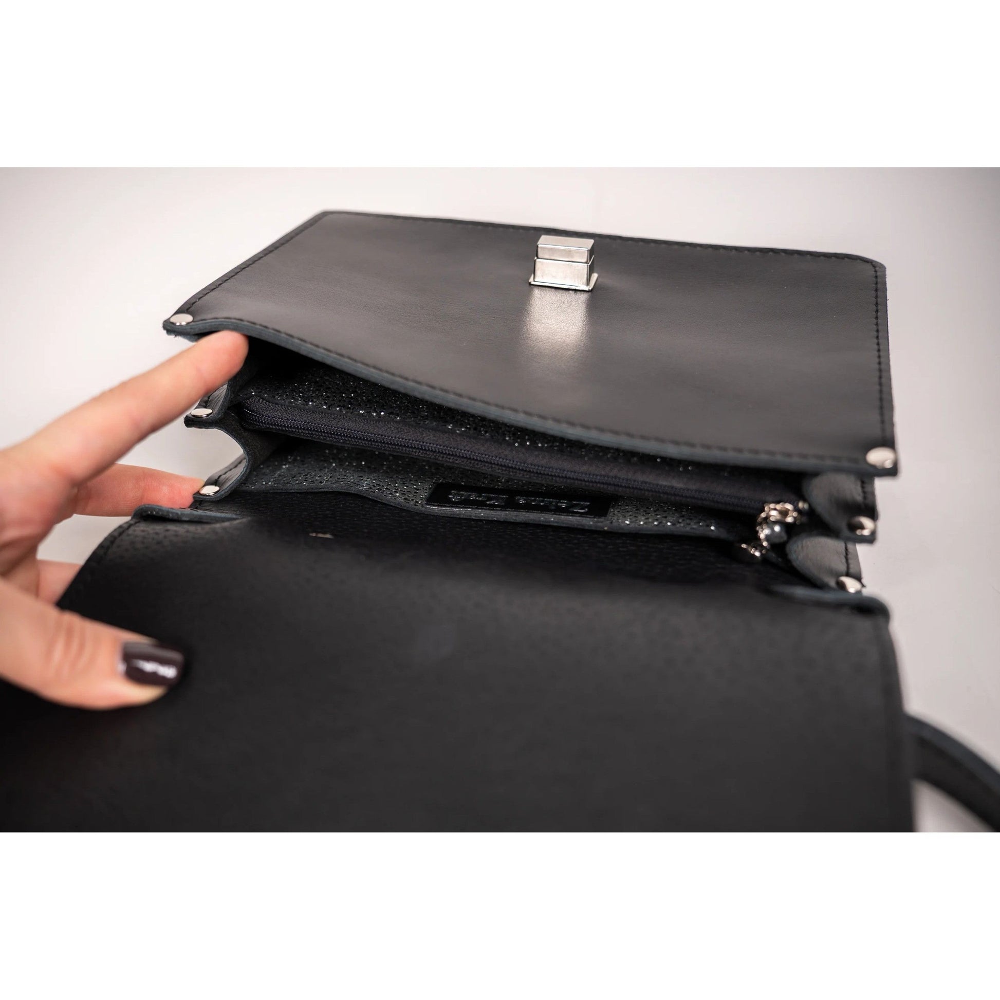  Small Briefcase Handbag - Black