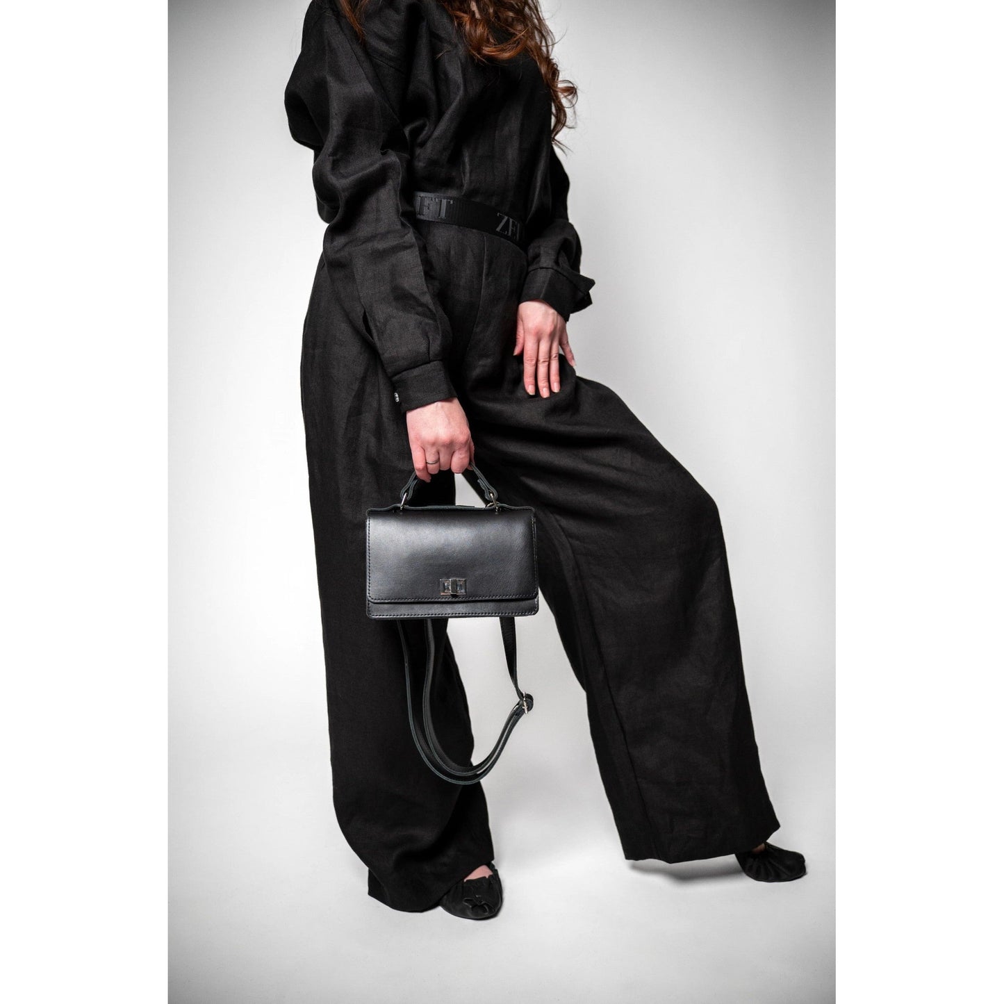  Small Briefcase Handbag - Black