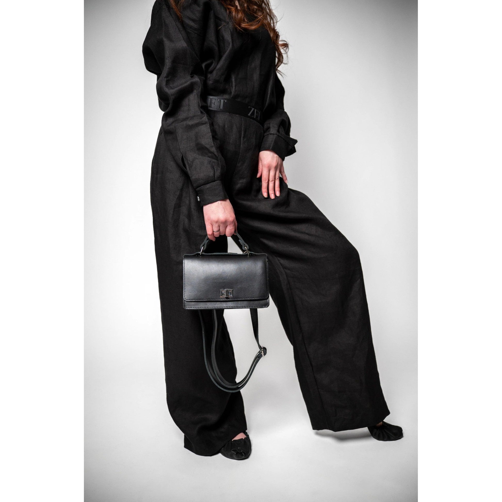  Small Briefcase Handbag - Black