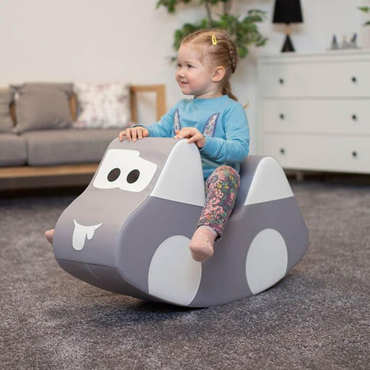 Soft Play Ride On Toy - Grey Car