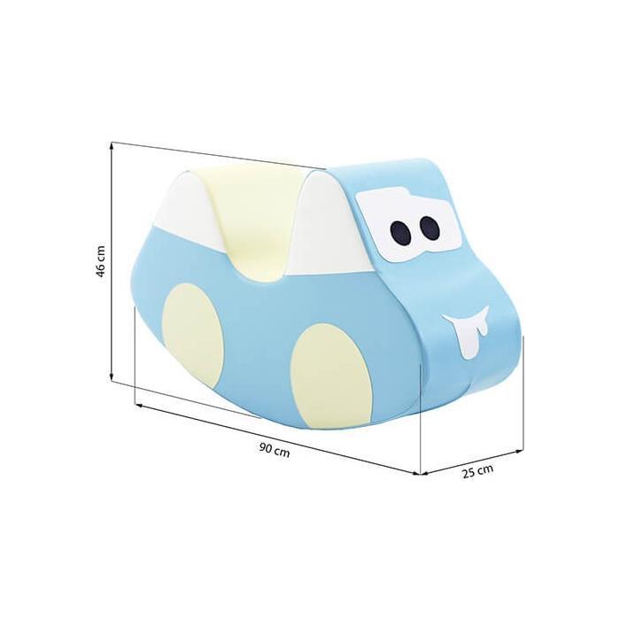 Soft Play Ride On Toy - Light Blue Car