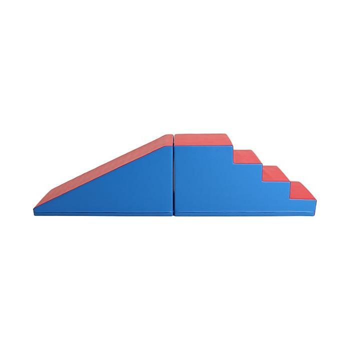 Soft Play Step and Slide Set - Blue and Red