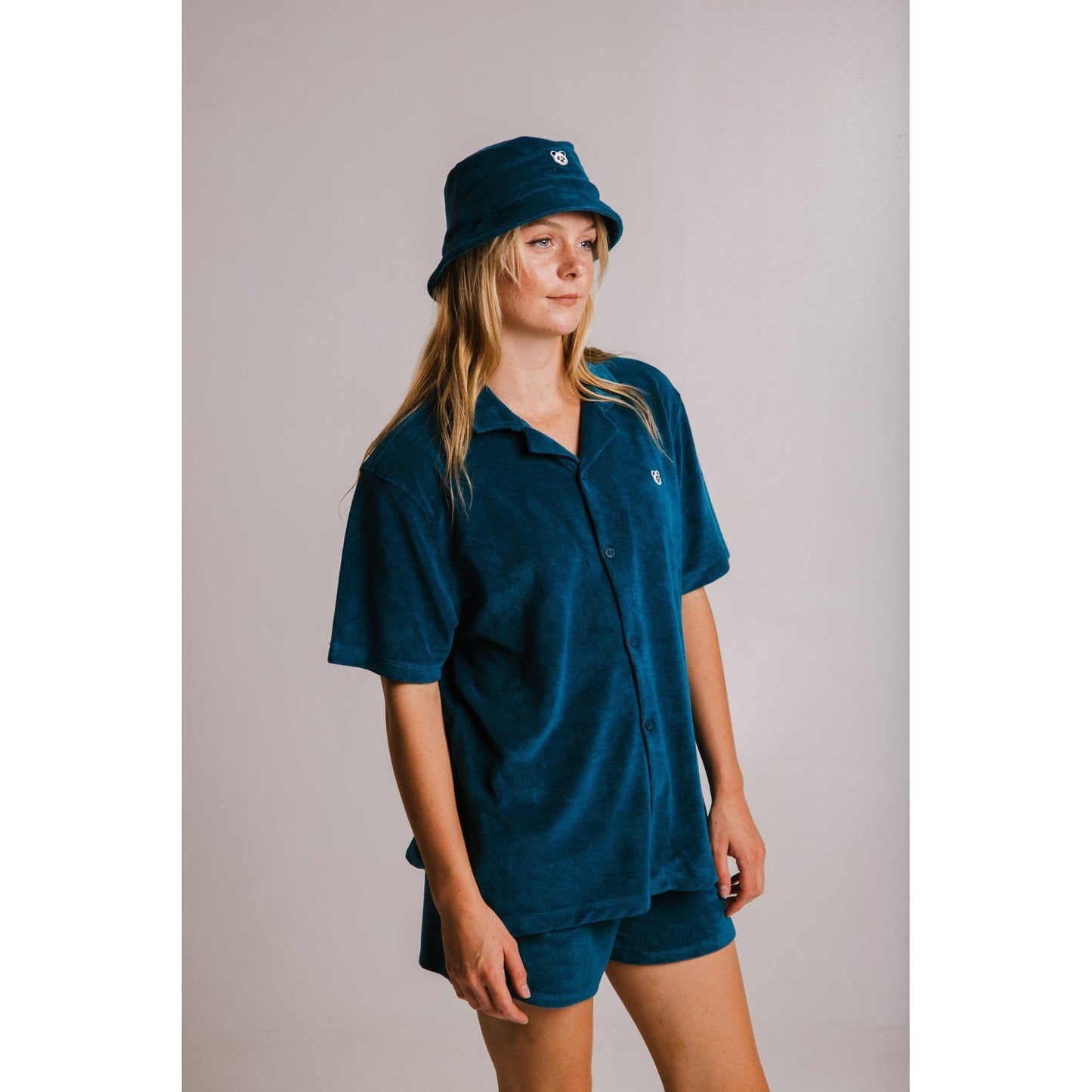 Panda Terry Shirt - Navy Blue