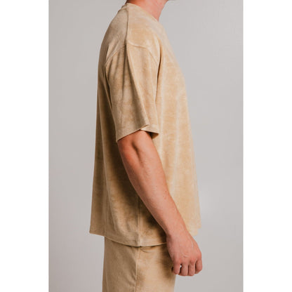 Panda Terry T-shirt - Light Brown