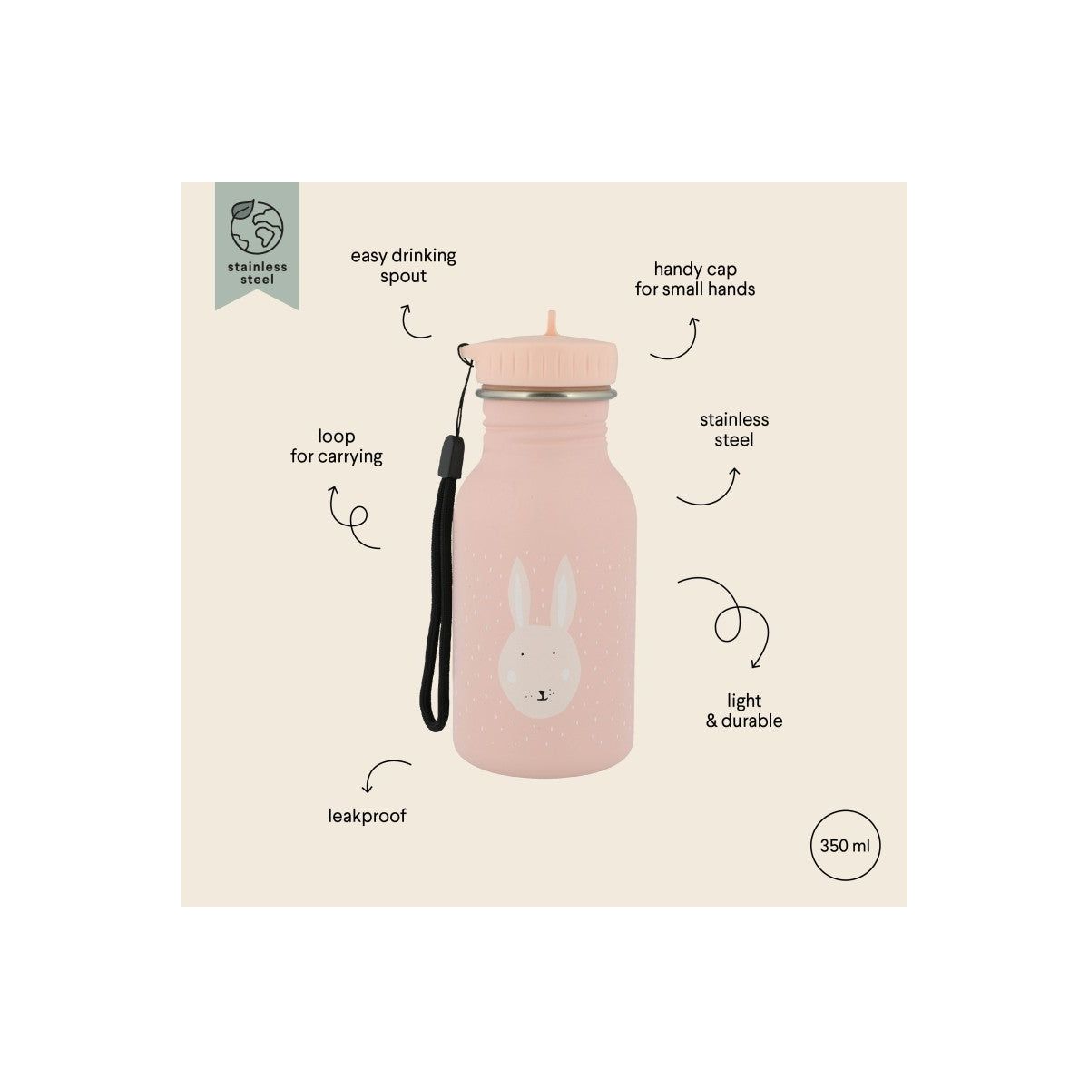 Stainless Steel Bottle 350 ml - Mrs. Bunny