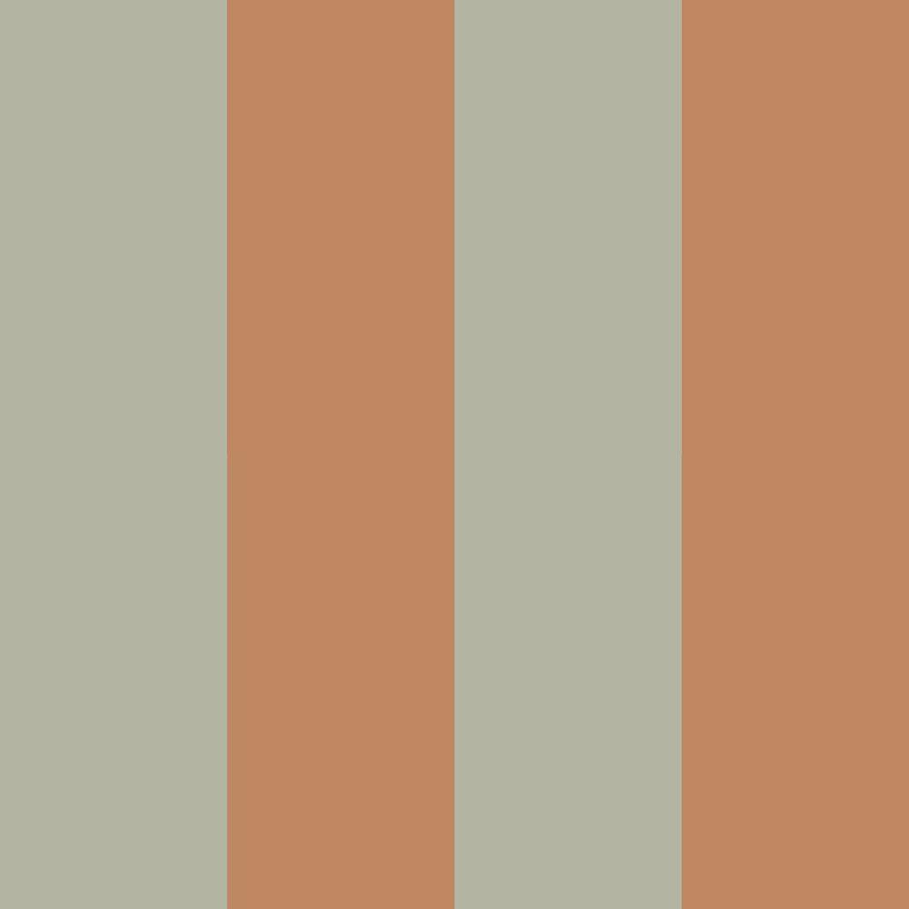 Stripes Green Brown Wallpaper