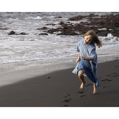 Surfbear Kids Bath Poncho - Blue