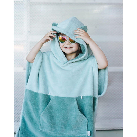 Surfbear Kids Bath Poncho - Green