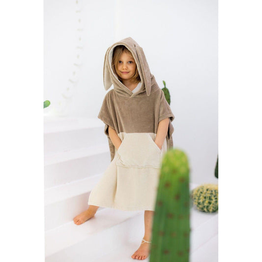 Surfbunny Kids Bath Poncho - Latte