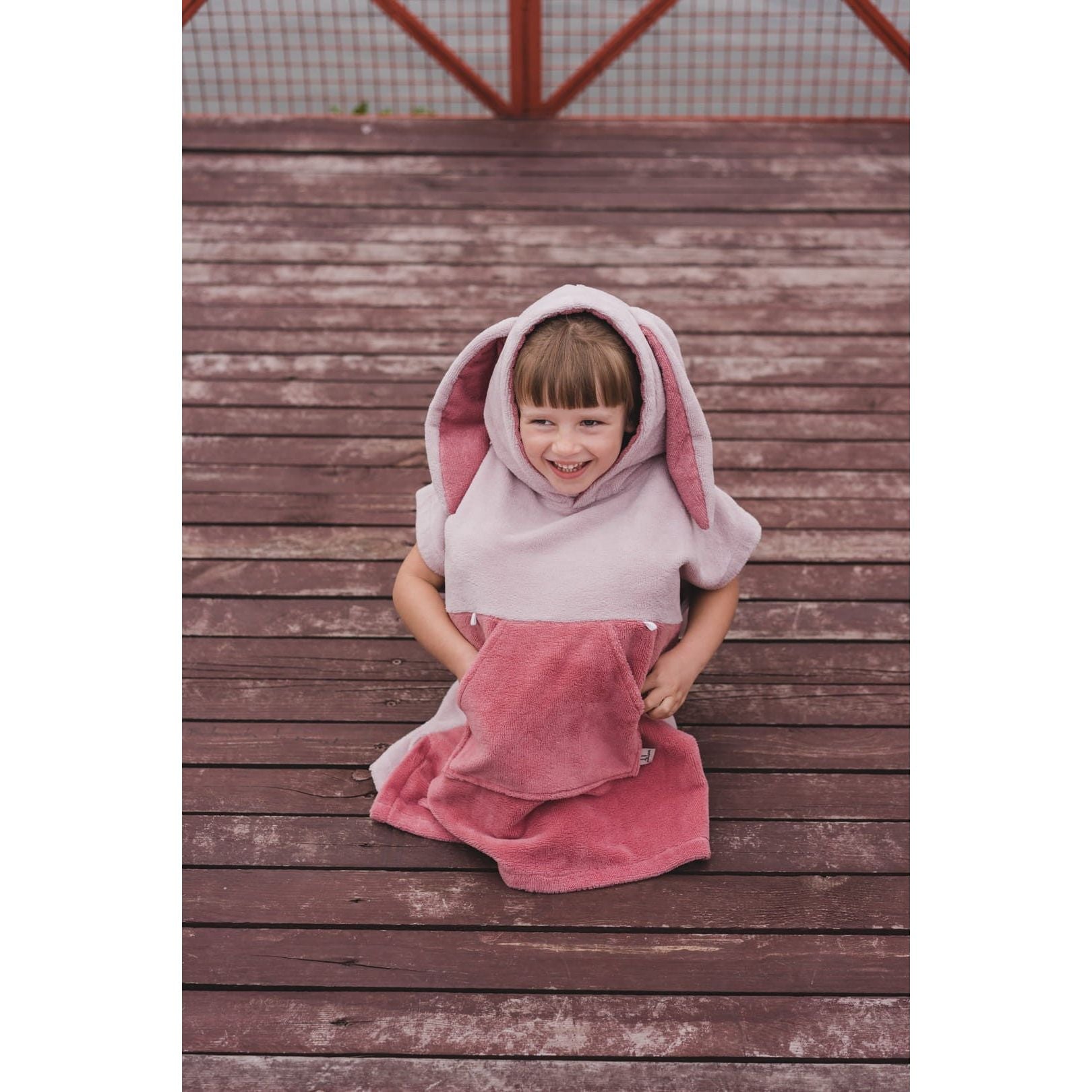 Surfbunny Kids Bath Poncho - Pink