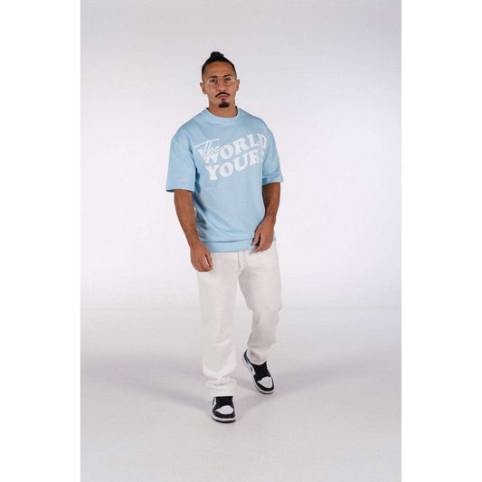 T-Shirt The World Is Yours - Baby Blue