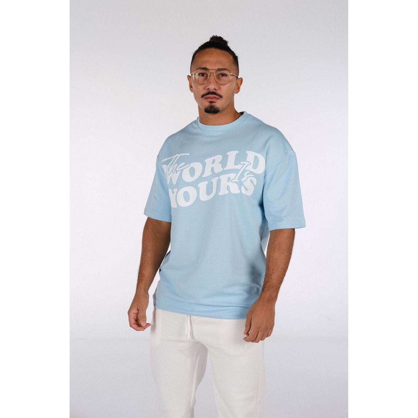 T-Shirt The World Is Yours - Baby Blue
