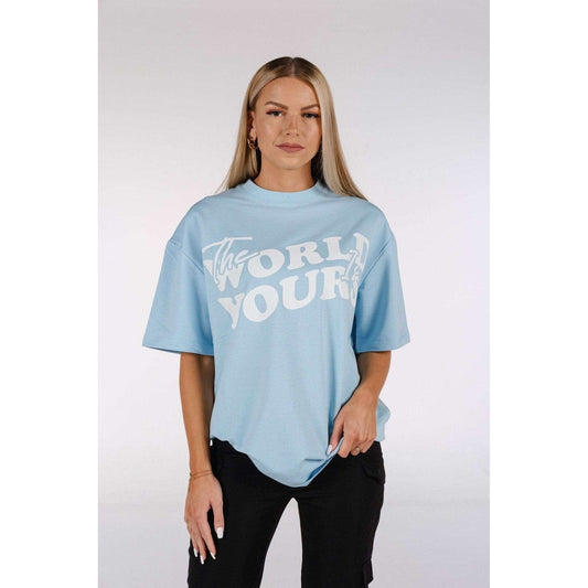 T-Shirt The World Is Yours - Baby Blue