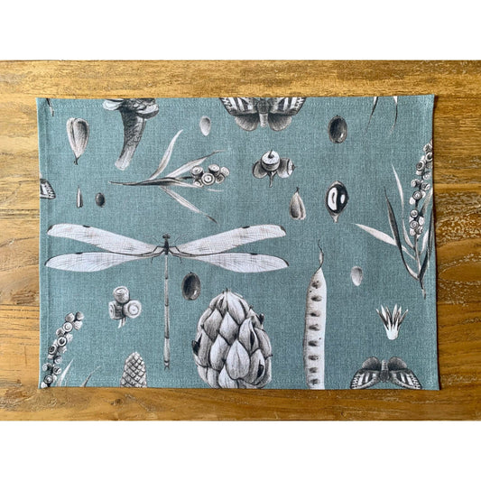 Table Placemat - Seeds Aqua