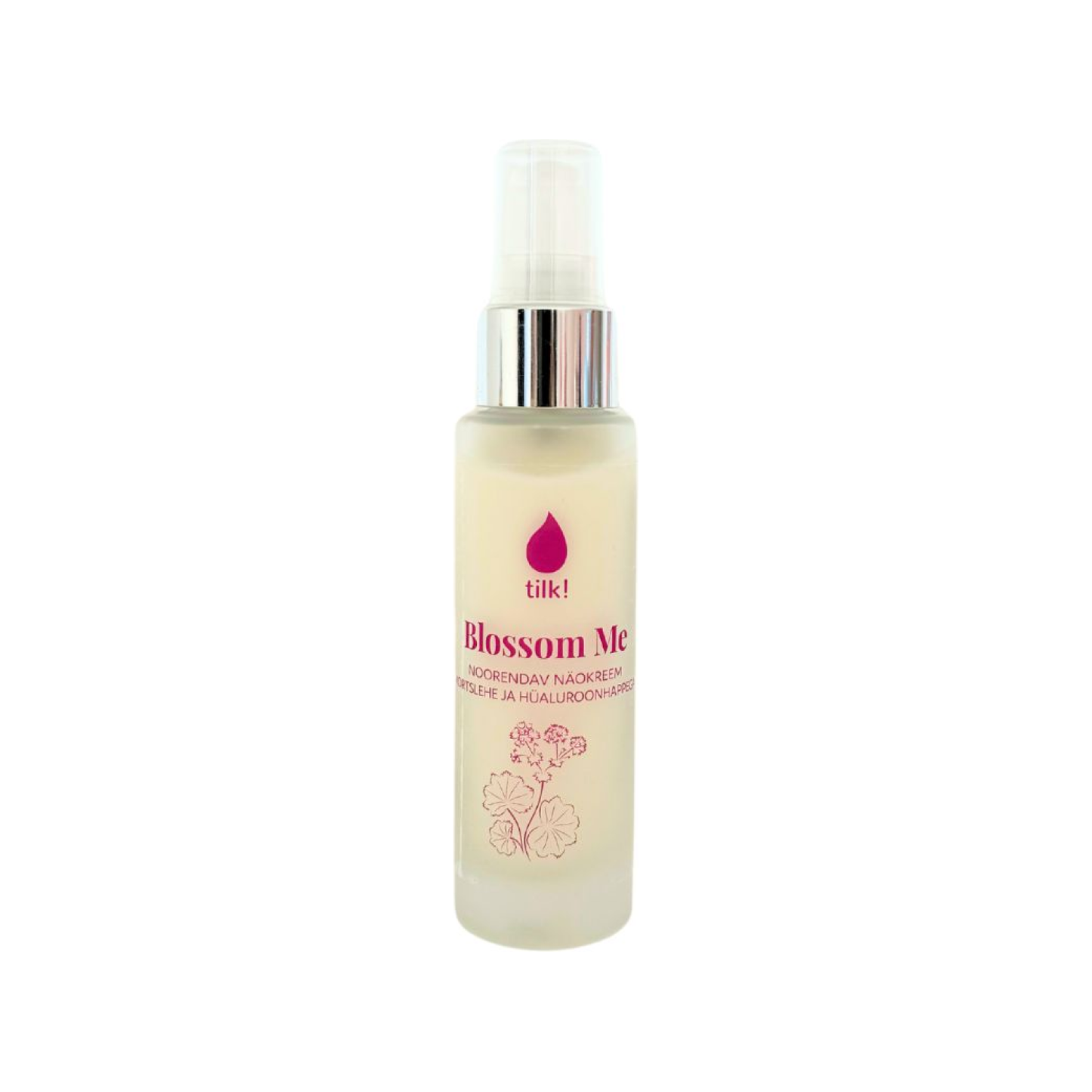 Blossom Me -stressiä lievittävä kasvovoide poimulehdellä ja hyaluronihapolla, 50ml