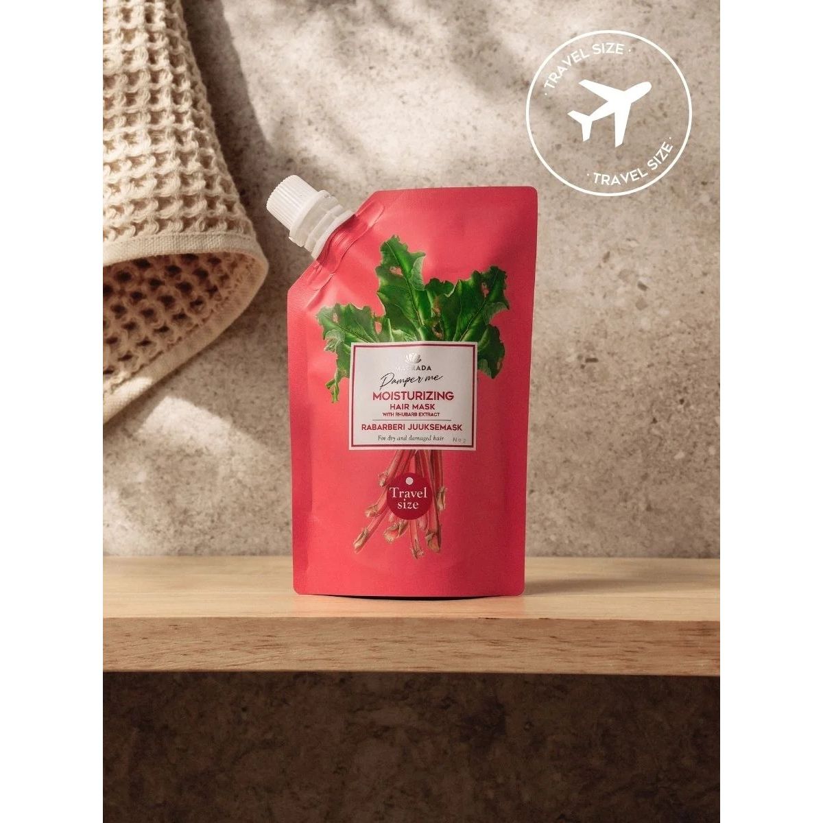 TRAVEL SIZE Rhubarb Hair Mask With Castor Oil - 100 ml