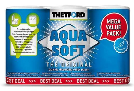 Thetford Aqua Soft wc-paperi 6rl, value pack