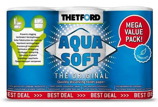 Thetford Aqua Soft wc-paperi 6rl, value pack