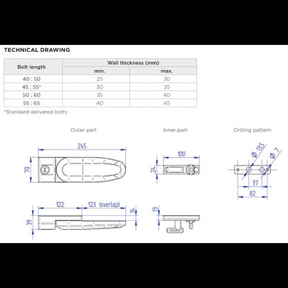Thule Universal Lock valkoinen, 2kpl - Kotikauppa