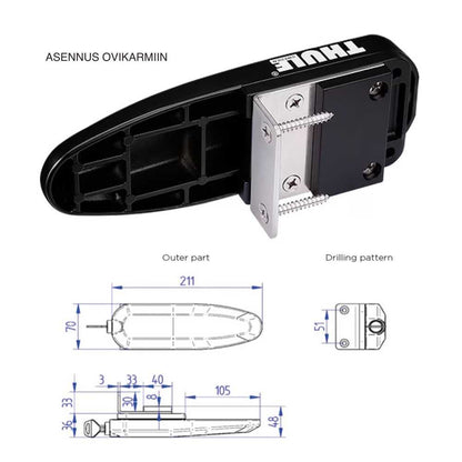 Thule Universal Lock valkoinen, 2kpl - Kotikauppa