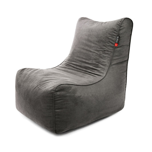 Säkkituoli Qubo™ Noa Graphite VELVET FIT - Kotikauppa