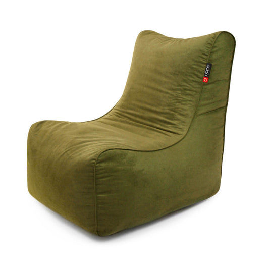 Säkkituoli Qubo™ Noa Olive VELVET FIT - Kotikauppa