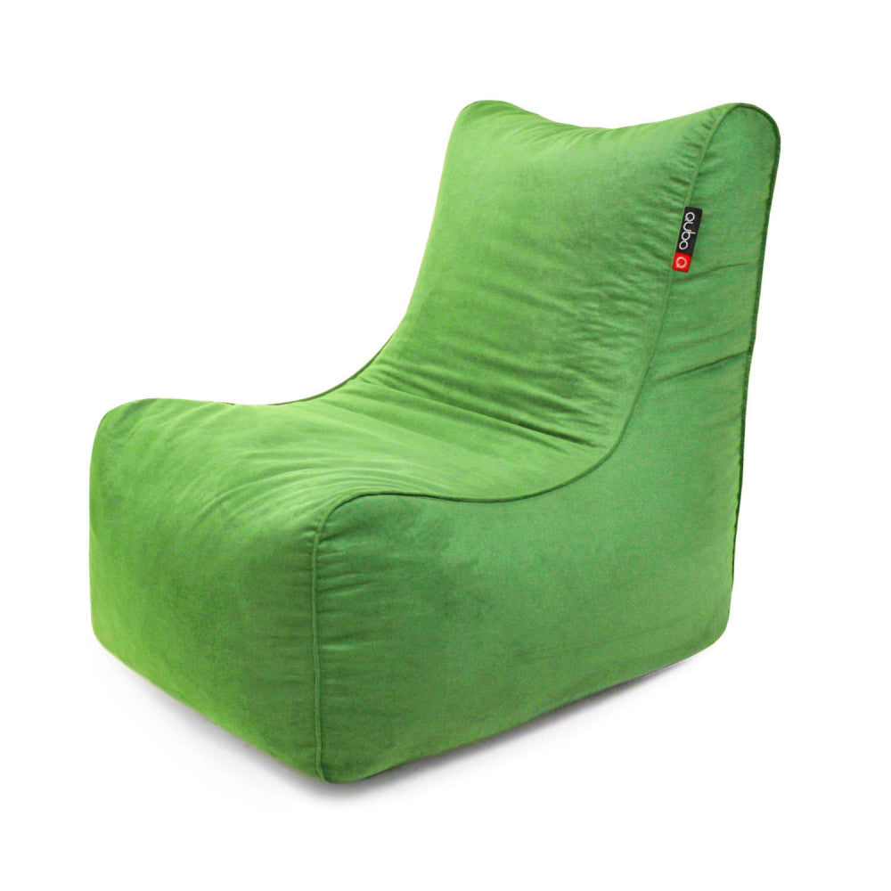 Säkkituoli Qubo™ Noa Lime VELVET FIT - Kotikauppa