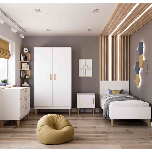 Wardrobe Kubi - White