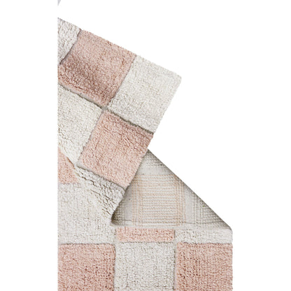 Washable Cotton Rug Kitchen Tiles Rose, 120x160 cm