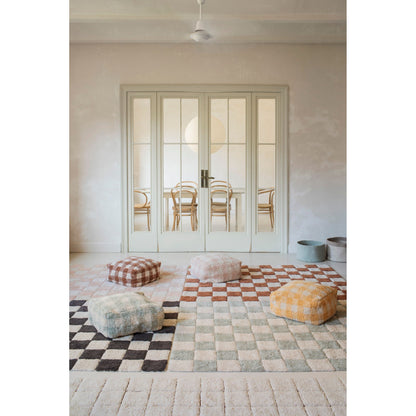 Washable Cotton Rug Kitchen Tiles Rose, 120x160 cm