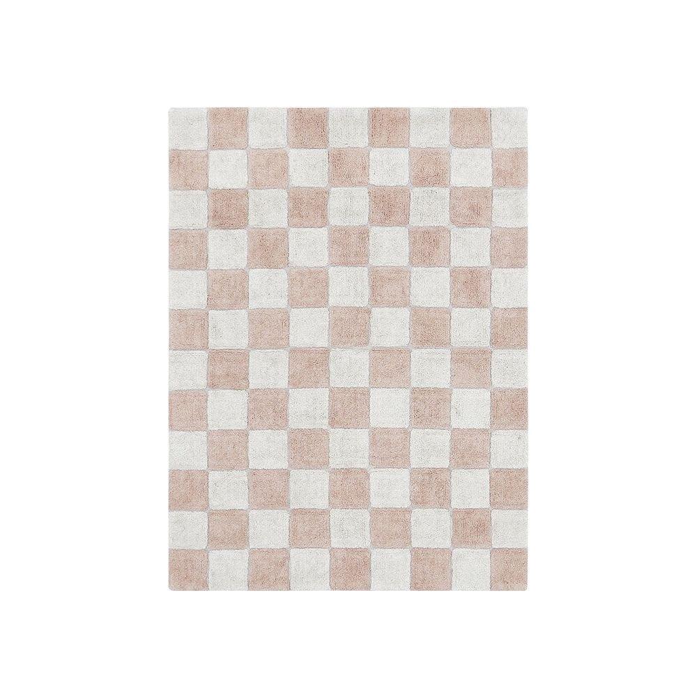 Washable Cotton Rug Kitchen Tiles Rose, 120x160 cm