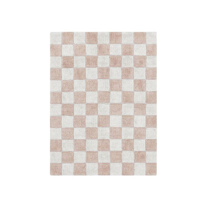 Washable Cotton Rug Kitchen Tiles Rose, 120x160 cm