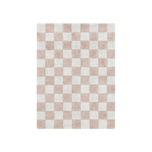 Washable Cotton Rug Kitchen Tiles Rose, 120x160 cm