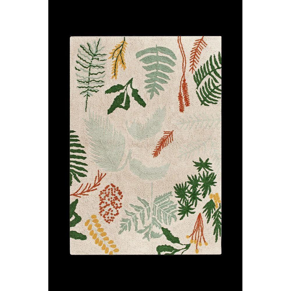 Washable Rug Botanic Plants, 140 x 200 cm 
