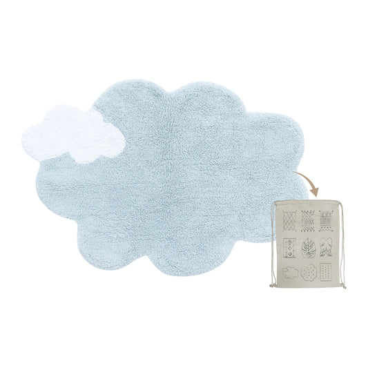 Washable Rug Puffy Dream Blue Cloud, 110 x 170 cm