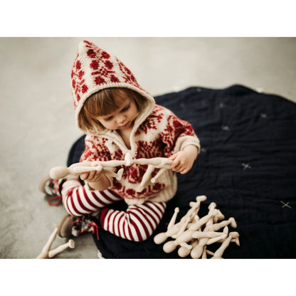 Wooden Beech Doll with Pants