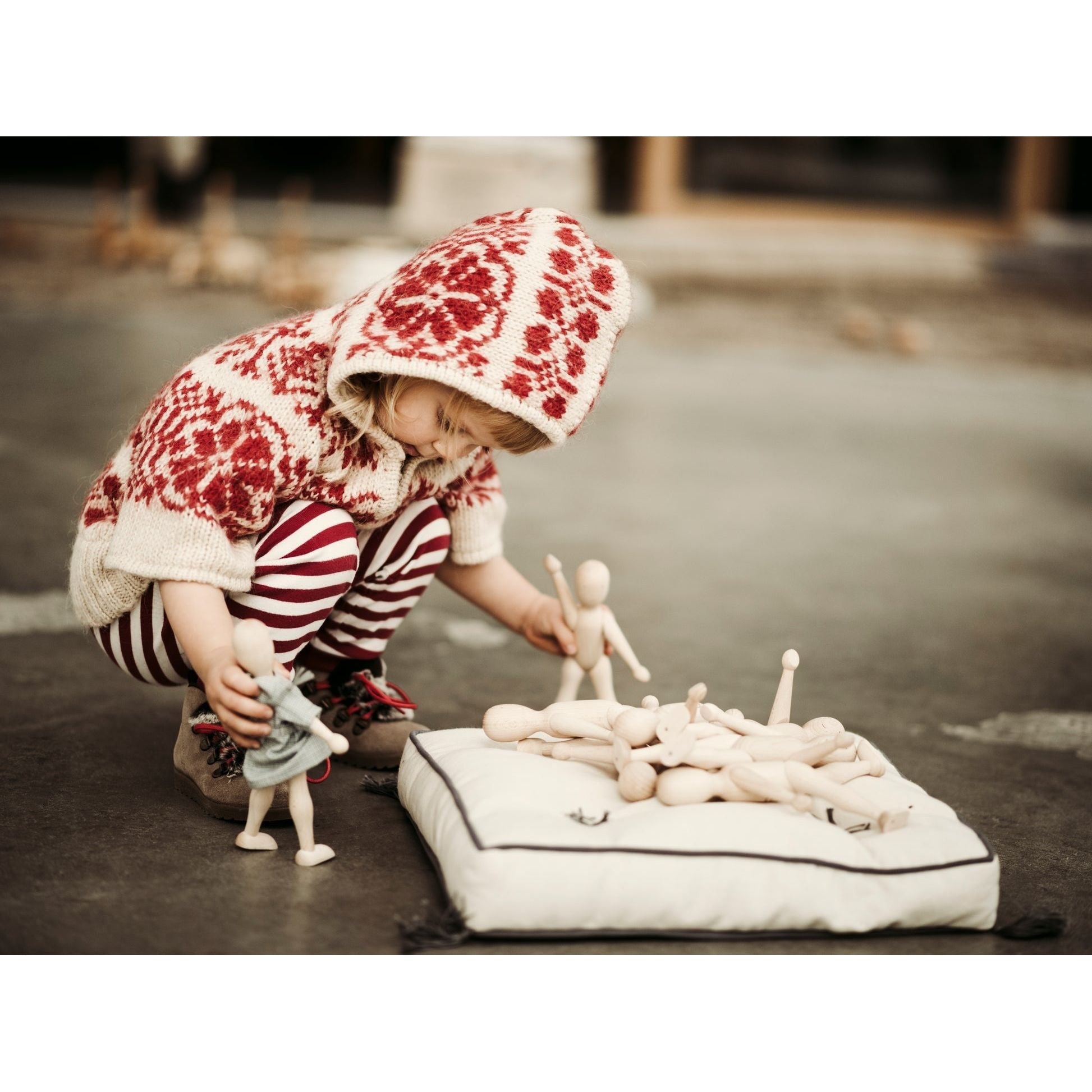 Wooden Beech Doll with Pants