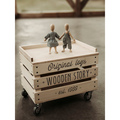 Wooden Beech Doll with Pants