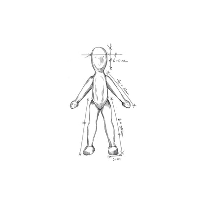 Wooden Beech Doll with Pants