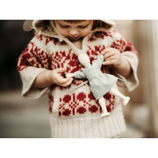 Wooden Beech Doll with Dress