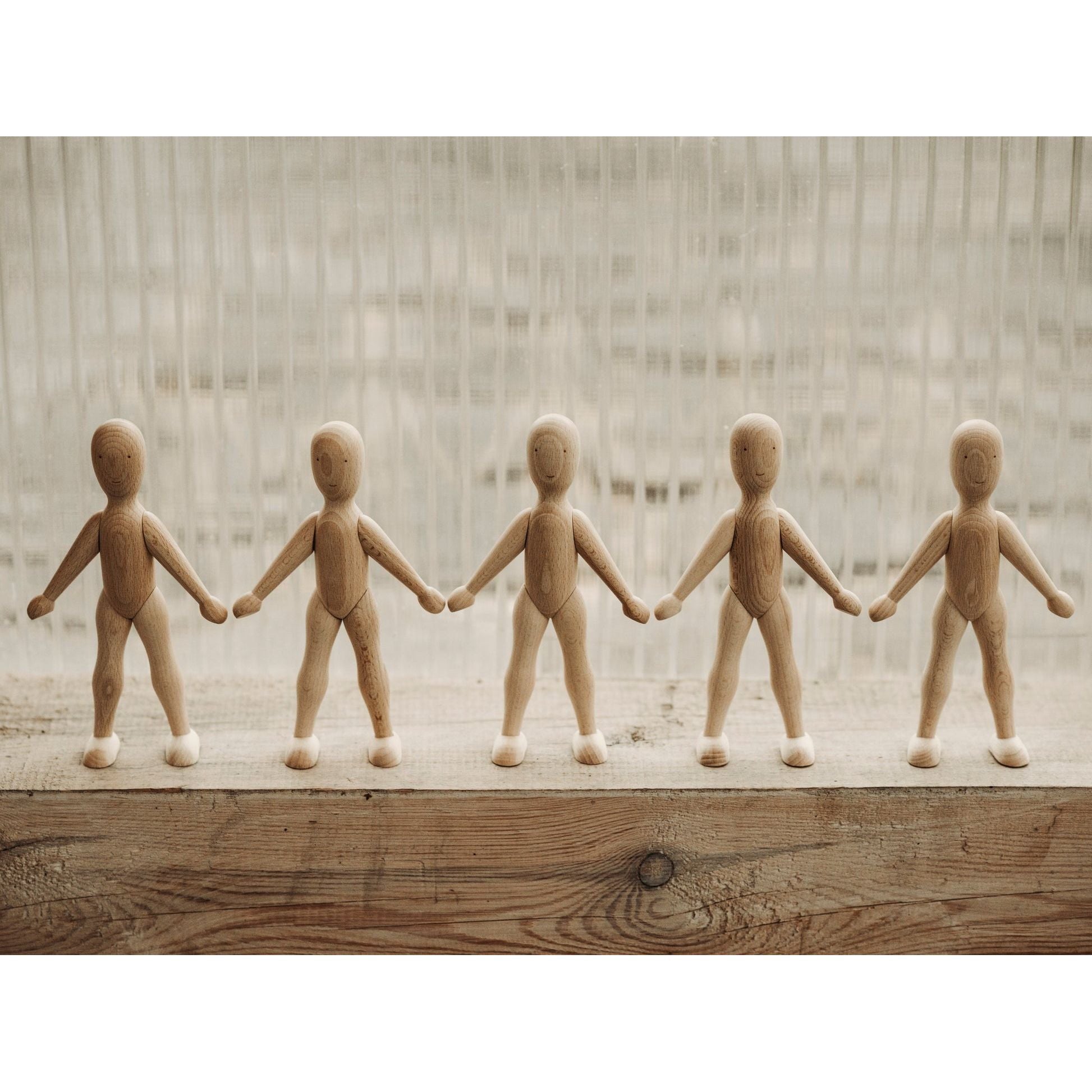 Wooden Beech Doll with Pants