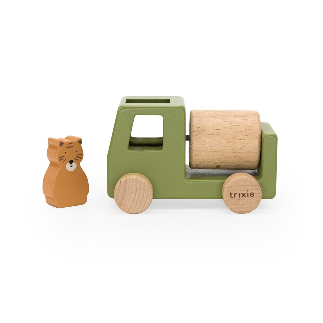 Wooden Construction Cars with Animals