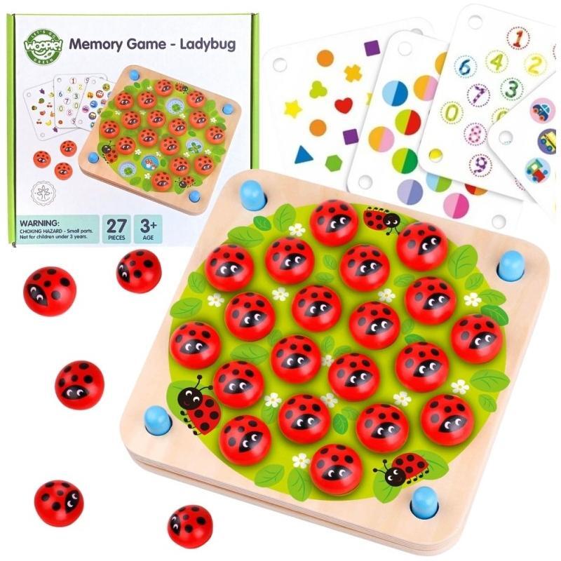 Wooden Educational Memory Puzzle Ladybugs