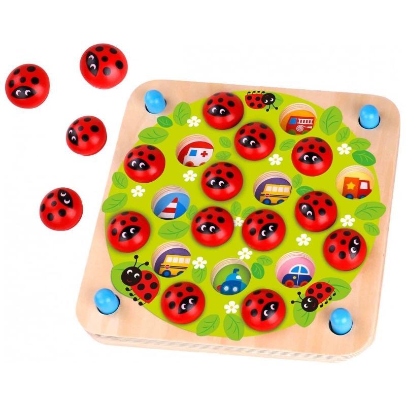 Wooden Educational Memory Puzzle Ladybugs