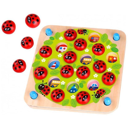 Wooden Educational Memory Puzzle Ladybugs