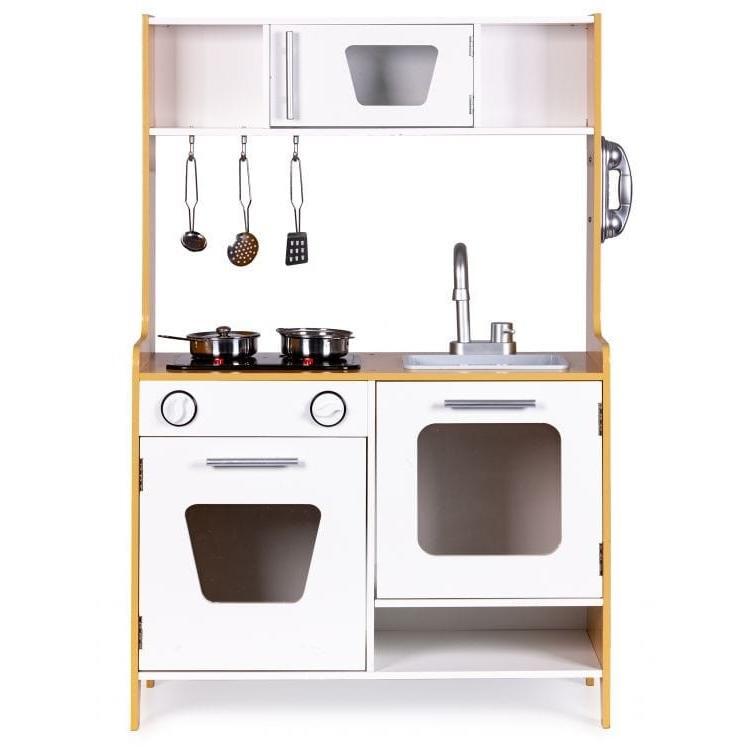 Wooden Play Kitchen with Multimedia Burners